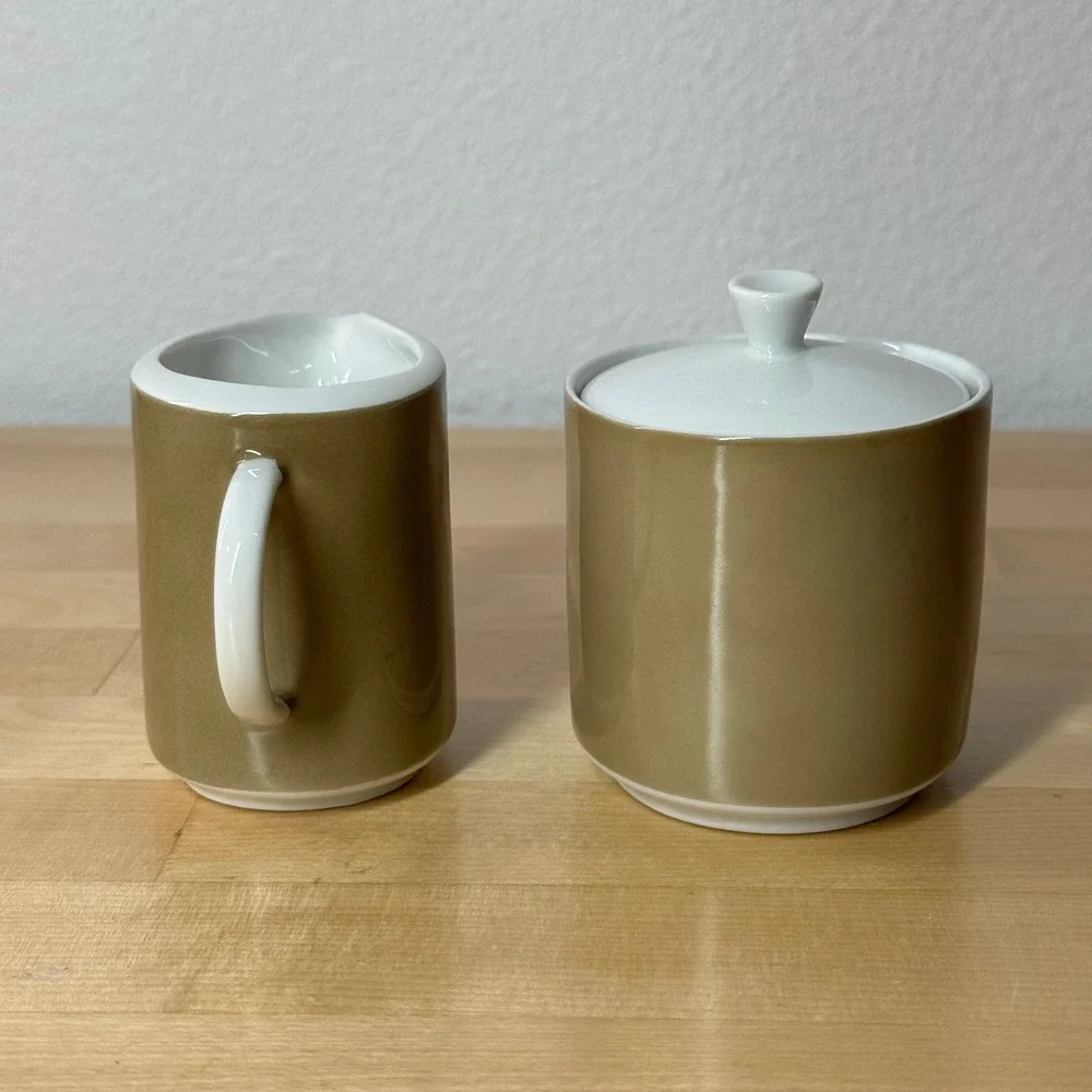 Seltmann Weiden Bavaria Christian Creamer and Sugar Bowl Set Western Germany MCM